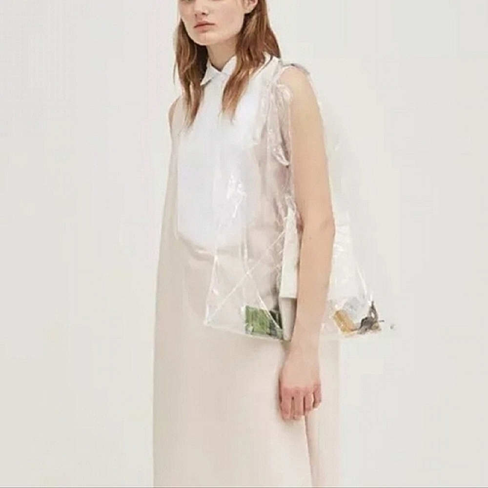 MM6 Maison Martin Margiela Clear PVC Tote with White Inner Pouch - Picture 2 of 16